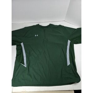 Under Armour Pullover Mens 3XL Heathered Green 1/2 Zip Performance Tech Gym Lift